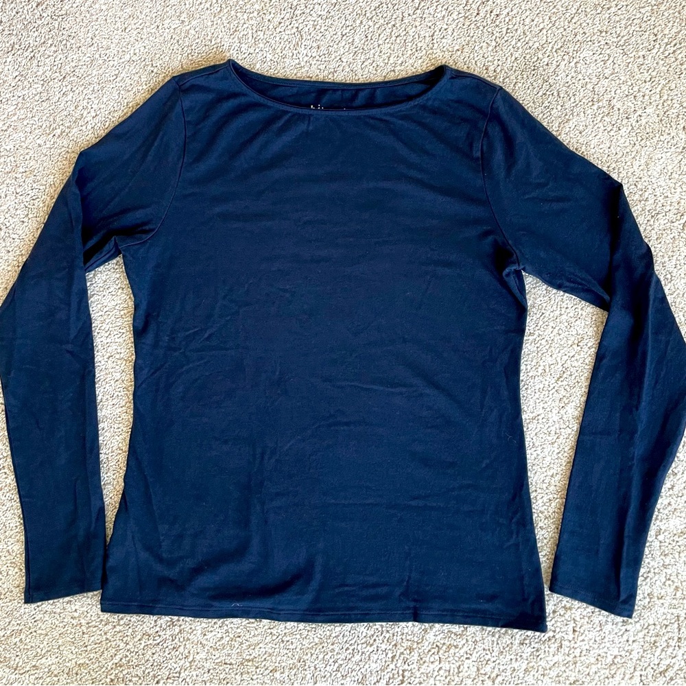 PHILOSOPHY By Republic Long Sleeve T-shirt Navy Blue Size L